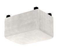 RTSFKFS Velvet Footrest Covers Slipcover Rectangular, Stretch Ottoman Covers Slipcover Rectangle Extra Large, Fine Plush Fabric Foot Stool Covers with Elastic Bottom(Ivory,XX-L(142-190cm))