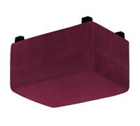 RTSFKFS Velvet Footrest Covers Slipcover Rectangular, Stretch Ottoman Covers Slipcover Rectangle Extra Large, Fine Plush Fabric Foot Stool Covers with Elastic Bottom(Burgundy,L(73-94cm))