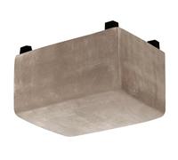 RTSFKFS Velvet Footrest Covers Slipcover Rectangular, Stretch Ottoman Covers Slipcover Rectangle Extra Large, Fine Plush Fabric Foot Stool Covers with Elastic Bottom(Taupe,L(73-94cm))