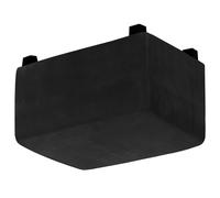 RTSFKFS Velvet Footrest Covers Slipcover Rectangular, Stretch Ottoman Covers Slipcover Rectangle Extra Large, Fine Plush Fabric Foot Stool Covers with Elastic Bottom(Black,XL(83-101cm))