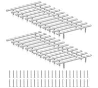 RTSHUK 24 PCS Silver Kitchen Cupboard Handles, 128mm Kitchen Door Handles Stainless Steel Cabinet Handle Drawer Silver Cabinet Handle for Cupboards Drawer Cabinet Furniture