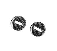 RTSMD 2pcs Car Multimedia Knob Decoration Sticker Decal Cover Trim For Mustang 2015-2020 Auto Interior Accessories Interior Trim(Black)