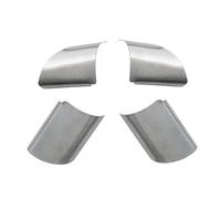RTSMD 4Pcs Stainless Steel Car Steering Wheel Panel Sequins Cover Trim Sticker For Focus 2 Mk2 2005-2012 Interior Accessories Interior Trim(Matte silver)