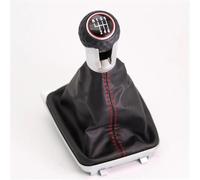 RTSMD Car 5/6 Speed Car Gear Stick Level Shift Knob with Leather Boot for VW for Golf 7 A7 MK7 for GTI for GTD 2013-2018 Interior Trim(D 6speed)