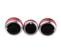RTSMD Car AC Knobs For Nissan For Tiida NV200 For Livina For Geniss For Sylphy Air Conditioning Heat Control Switch Knob Interior Trim(RED)