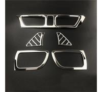 RTSMD Car Centre Console Outlet Decoration Frame Sticker Case For Kia K2 For Rio 2011-2016 Interior Decoration Accessories Interior Trim(Silver,X-1)