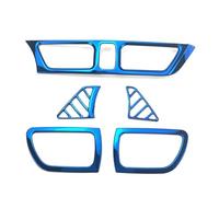 RTSMD Car Centre Console Outlet Decoration Frame Sticker Case For Kia K2 For Rio 2011-2016 Interior Decoration Accessories Interior Trim(BLUE,X-1)