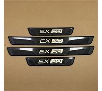 RTSMD Car Door Sill Protector Pedal Cover Scuff Plate Trims Sticker for Volvo EX30 EV 2022-2025 Car Styling Accessories Interior Trim(Black)