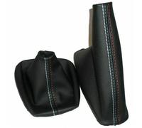 RTSMD Car Gear Lever Boot Handbrake Grips Gear Shift Knob Hand Brake Parking Gaiter Boot Cover Accessories For BMW E30 E36 E34 E46 Z3 Interior Trim