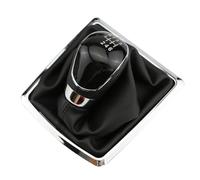 RTSMD Car Gear Shift Knob Collars for Focus 2 MK2 2005-2011 for Fiesta for Kuga 2008-2012 5 6 Speed Gaiter Boot Accessories Interior Trim(Black,6speed)