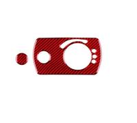RTSMD Car Headlight Switch Frame Trim Sticker For Mercedes For Benz SLK R171 2004-2010 Interior Accessories Interior Trim(RED,Right-hand Drive)
