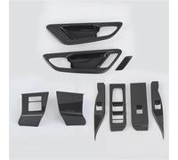 RTSMD Car Inner Armrest Door Window Glass Lift Switch Button Panel Handle Bowl Cover For Toyota For Alphard For Vellfire 40 Series 2023 2024 Interior Trim(Carbon look,X-4)