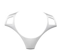 RTSMD Car Inner Steering Wheel Trim Decoration Cover Accessories For BMW 3 Series E90 E92 E93 2005-2010 2011 2012 Interior Trim(Silver)