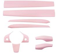 RTSMD Car Steering Wheel Whift Protection Cover For Tesla For Model 3 Y Shift Knob Door Side Interior Front Interior Dashboard Trim Strip Interior Trim(Color 1)