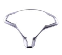 RTSMD Car Sticker Steering Wheel Panel Cover Trim Frame For Tesla For Model X For Model S 2016-2021 Interior Decoration Accessories Interior Trim(Silver)