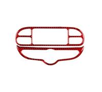 RTSMD LHD RHD Car Central Control Button Trim Sticker For Peugeot 206 1998-2013 2014 Interior Decoration Accessories Interior Trim(RED)