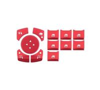 RTSMD LHD RHD Car Window Lifter Switch Button Cover Sticker for Explorer 2020-2023 Interior Decoration Accessories Interior Trim(RED)