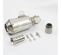 RTSMD Motorcycle Exhaust Pipe For Ducati 696 848 51MM Muffler Escape Tube Silencer Removable Stainless Steel Accessory Escape Pipe(Silver,X-1)