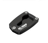 RTSMD Motorcycle Kickstand Foot Side Stand Support Extension Enlarger Pad For XL1000V Varadero 2003-2011 Anti-skid Base Side Stand Extension Pad(Black 4)