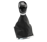 RTSMD Small Frame 5/6 Speed Gear Shift Knob Lever Handball Gaiter Boot Leather Cover for Focus 2 MK2 2005-2008 Interior Trim(Black,6speed)
