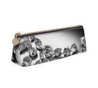 RTSTNMBD Leather Pencil Case with Zipper - Stylish Leathers Pen Holder Pen Case for Women Men - Leather Pencil Bag Fruit Pen Pouch for Work, Office & Travel Pencil Pouch Aesthetic, Diamond Jewelry