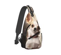 RTSTNMBD Sling Backpack for Men Women Crossbody Sling Bag Cute Chihuahua Chest Bag Daypack Fanny Pack for Outdoors Hiking