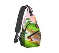 RTSTNMBD Sling Backpack for Men Women Crossbody Sling Bag teacher classroom chalkboard Chest Bag Daypack Fanny Pack for Outdoors Hiking, Tree Frog, One Size