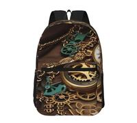 RTSTNMBD Travel Backpack for Women Men 17inch Waterproof Carry On Backpack Steampunk Watches Keys and Chains Laptop Backpack