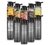 Rtteri 10 Pack Employee Appreciation Gifts Water Bottles Bulk 24 oz Inspirational Water Bottles for Teacher Team Coworkers Staff Student Back to School Gift Employee Must Haves Office(Gray)
