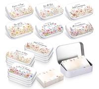 Rtteri 12 Pcs Prayer Boxes with Cards to Write on Prayer Request Box Christian Inspirational Gift for Church Women Easter Nativity First Communion Religious Favors (Pastel Floral)