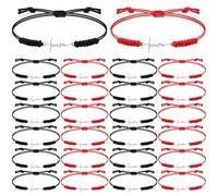 Rtteri 20 Pcs Faith Cross Bracelets Inspirational Birthday Jewelry Gifts Bulk Stainless Steel Hope Charm Adjustable Faith Bracelet Religious Gifts for Women Christian, Pendant size: approx. 0.87 x