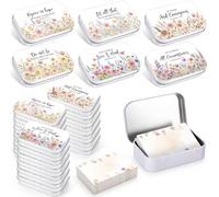 Rtteri 24 Pcs Prayer Boxes with Cards to Write on Prayer Request Box Christian Inspirational Gift for Church Women Easter Nativity First Communion Religious Favors (Pastel Floral)