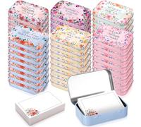 Rtteri 48 Pcs Prayer Boxes with Cards to Write on Prayer Request Box Christian Inspirational Gift for Church Women Easter Nativity First Communion Religious Favors (Bright Floral)