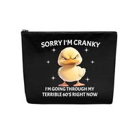 RTTLALUO Funny Duck Makeup Bag, Terrible 60's Gifts For Women Men, Cute Duck Makeup Pouch, Travel Toiletry Bag With Zipper, Birthday Graduation Christmas Gifts For Men Women Best Friend