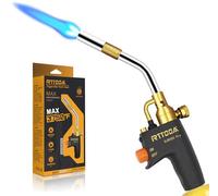 High Intensity Propane Torch Head, Trigger Start Mapp/Map Gas Torch with Self Ignition & Brass Knob, Pencil Flame Welding Torch Fuel by MAPP, MAP/PRO and Propane gas（CSA Certified )