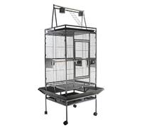 RTTZBOZ Bird Cage with Play Top and Rolling Stand, Wrought Iron Standing Large Bird Cage, for Parrots Conures Lovebird Cockatiel Parakeets
