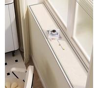 RTTZBOZ Can be Cut Window Sill Mat, Pet Pad Perch, Narrow Dustproof Window Sill Cover, for Placing Plants, Pet, Water Cups(Beige,20x290cm/8x114in)