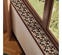 RTTZBOZ Printing Window Sill Protector, Narrow Window Sill Mat From Dog Cat Scratching, Absorbent Dust-Proof Liner with Non-Slip Backing, Cut-to-Fit(Brown,4x114in)