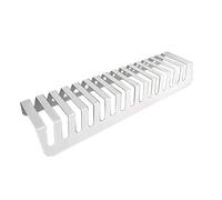 RTTZBOZ Tile Display Rack, Floor Standing Plate Stand, Small Easels for Display, Double Side Tile Board Holder Rack for Retail Stores(White,1.3cm/0.5in)