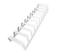 RTTZBOZ Tile Display Rack, Floor Standing Plate Stand, Small Easels for Display, Double Side Tile Board Holder Rack for Retail Stores(White,2.6cm/1in)