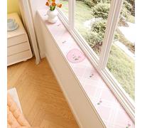RTTZBOZ Window Sill Cushion Pad, Narrow Window Sill Pad From Dog Cat Scratching, Absorbent Dust-Proof Liner with Non-Slip Backing, Cut-to-Fit(Pink,10x290cm/4x114in)
