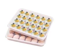 RTUDOPUYT 2 Set Deviled Egg Platter, Deviled Egg Carrier with Lid, Deviled Egg Containers with Lid, Devil Egg Trays with Lid for Party, Easter Thanksgiving Party Home Kitchen Supplies