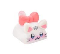 Rturbraz Handmade Cartoon Cat Keycap,Custom 3D Artisan Keycap,Cute Clay ESC Key Caps Personalized Replacement Key Caps for Cherry MX Mechanical Gaming Keyboard (Bow Tie Cat)