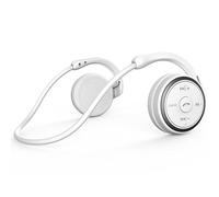 RTUSIA Small Bluetooth Headphones Wrap Around Head - Sports Wireless Headset with Built in Microphone and Crystal-Clear Sound, Foldable and Carried in The Purse, and 12-Hour Battery Life, White