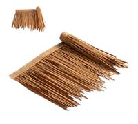 RTVGNSZSJL 40x20 Inch Tiki Straw Roof Thatch Mexican Style Artificial Palm Thatch Rolls Fireproof Hawaiian Party Decor Palapa Roofing for Garden Patio Fence(Brown,0.5x2m/1.6x6.5ft)