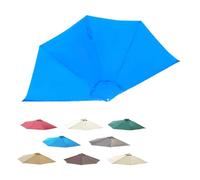 RTVGNSZSJL Half Round Umbrella Replacement Canopy 9ft 5 Ribs Patio Umbrella Canopy Cover, Replacement Parasol Canopy For Backyard Market Pool(Blue)