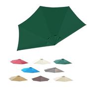RTVGNSZSJL Half Round Umbrella Replacement Canopy 9ft 5 Ribs Patio Umbrella Canopy Cover, Replacement Parasol Canopy For Backyard Market Pool(Green)
