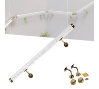 RTVGNSZSJL Indoor Stair Handrail 4ft/6ft/10ft/12ft/13ft/20ft Transparent Staircase Handrail Round Rod Handrail Wall Mount Railing for Outdoor Deck Porch(Clear,150CM/5ft)