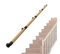 RTVGNSZSJL Modern Handrails Solid Wood Railing for Stair 1ft-20ft Wall Mount Support Stair Railings Non-Slip Stair Handrail for Corridor, Loft, Patio(50cm/1.6ft)