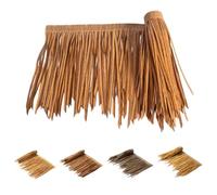 RTVGNSZSJL Palm Thatch Roll Artificial Thatch Grass Roll Mexican Style Patio Fence Decoration Bar Hut Grass Duck Boat Blinds Runner，Anti-Aging(Brown,25pcs)